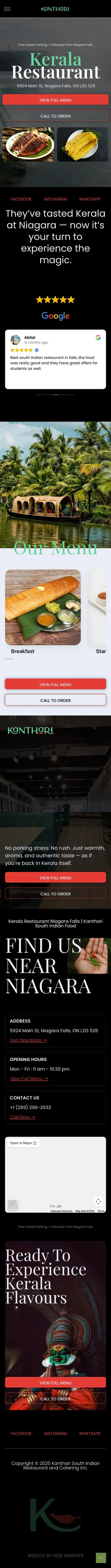 Kanthari, Kerala restaurant on mobile